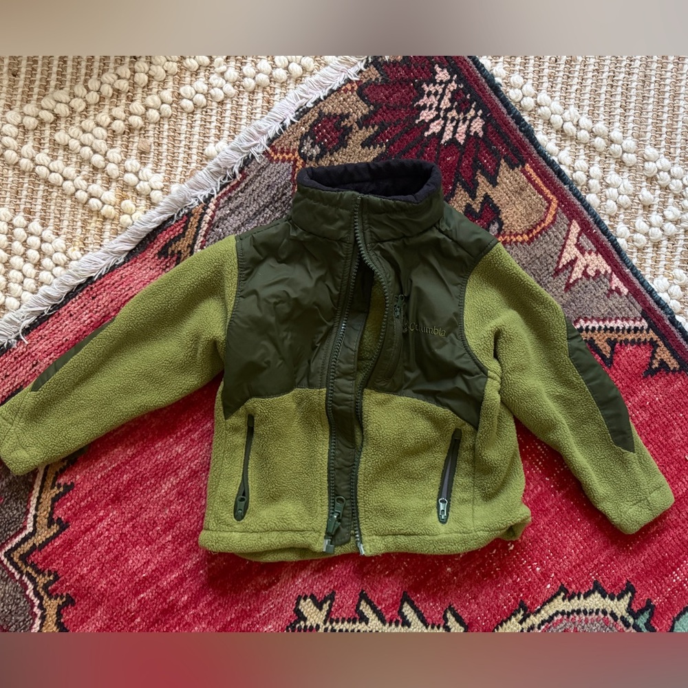Green Columbia fleece jacket 4T
